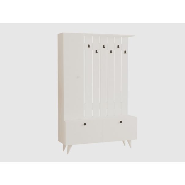 HANAH HOME Ormar za predsoblje sa čivilukom Lala, bela - 835PUQ5042