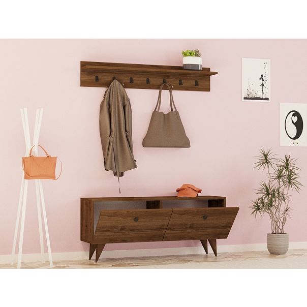 HANAH HOME Cipelarnik sa čivilukom Rupa, braon - 835PUQ5043