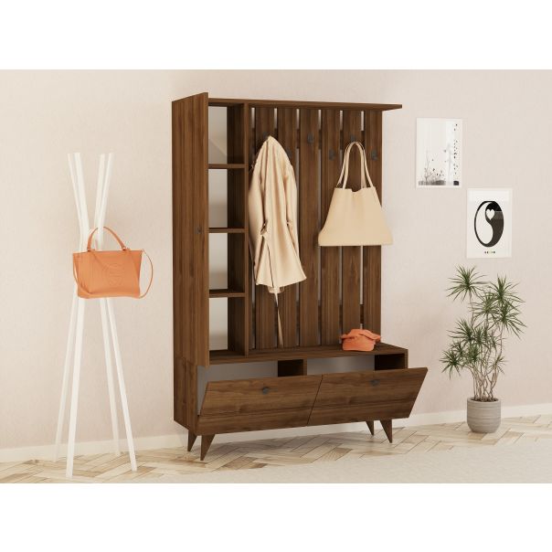 HANAH HOME Cipelarnik sa čivilukom Lala, braon - EP2799880