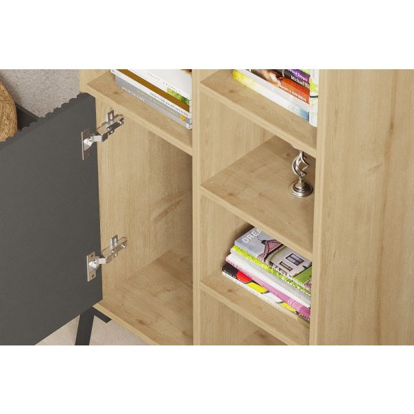 HANAH HOME Polica za knjige Otranto, krem/antracit - 835PUQ5306