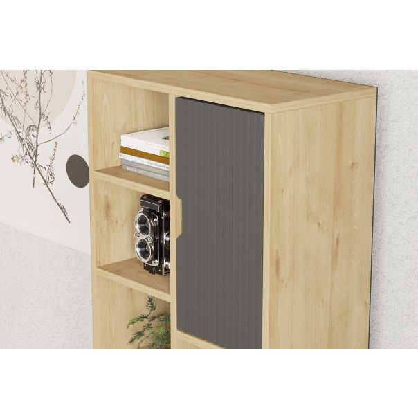 HANAH HOME Polica za knjige Otranto, krem/antracit - 835PUQ5306