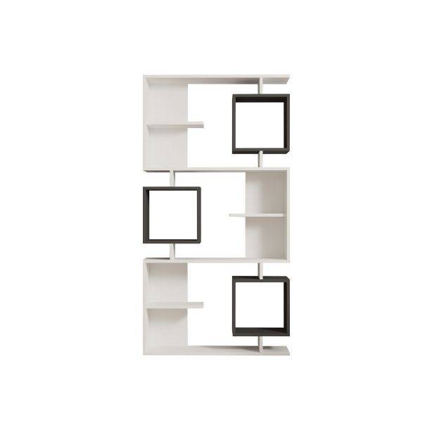 HANAH HOME Polica za knjige Icardi, bela/antracit - 835PUQ5317