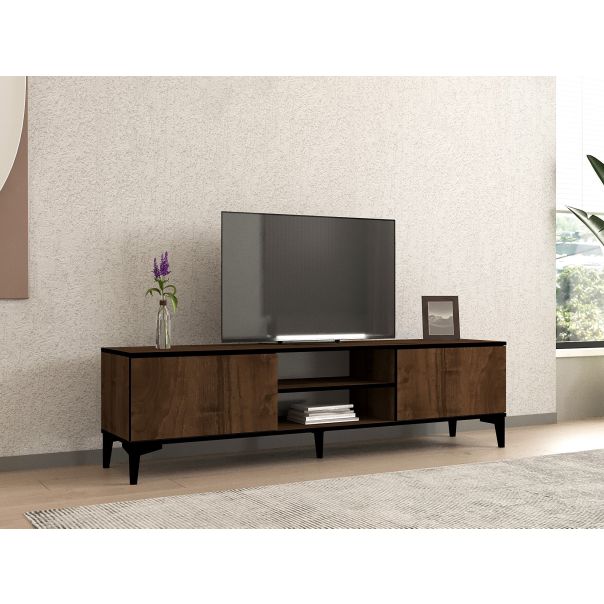 HANAH HOME TV komoda Erem, braon/crna - 195283