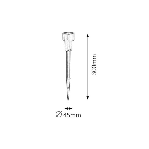 Rabalux Solarna rasveta Solar 1 LED 01W brušeni hrom (8366) - 8366-1