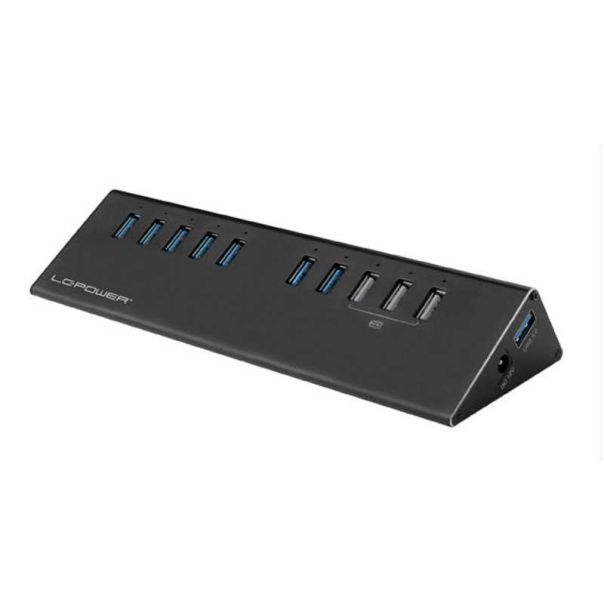LC POWER LC-HUB-ALU-2B-10 HUB 7+3PORT USB3.0 ALUMINIUM - 83688