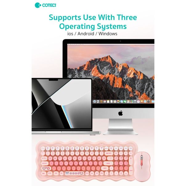 Combo mis i tastatura Coteci OF-056 ljubicasta - EP3009634