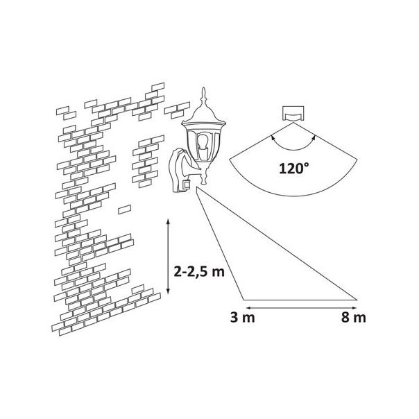 Rabalux Spoljna zidna rasveta Milano E27 1x MAX 60W antično zlato (8370) - 8370