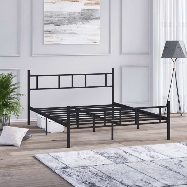 HANAH HOME Bračni krevet 160x200cm Akın, crna - EP3132589