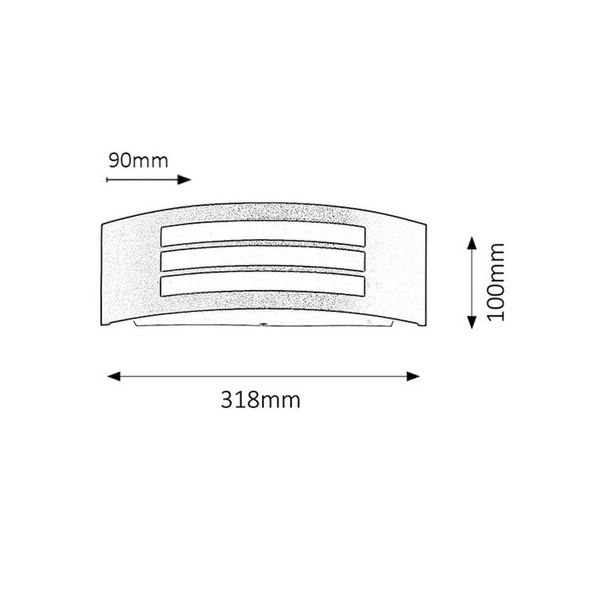 Rabalux Spoljna zidna rasveta Roma E27 1x MAX 14W mat crno (8409) - 8409