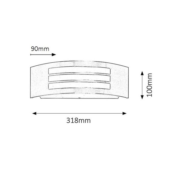 Rabalux Spoljna zidna rasveta Roma E27 1x MAX 14W brušeni hrom (8410) - 8410