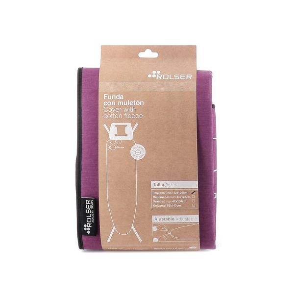 ROLSER Navlaka za dasku za peglanje troslojna 42x120cm, ljubičasta - 07001_ljubičasta