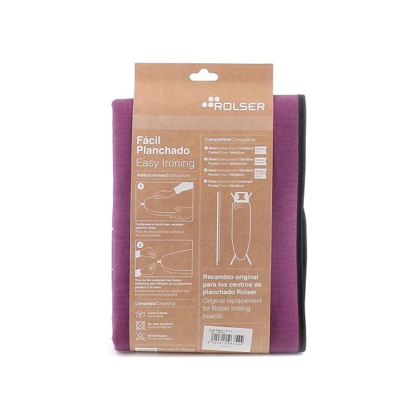 ROLSER Navlaka za dasku za peglanje troslojna 42x120cm, ljubičasta - 07001_ljubičasta