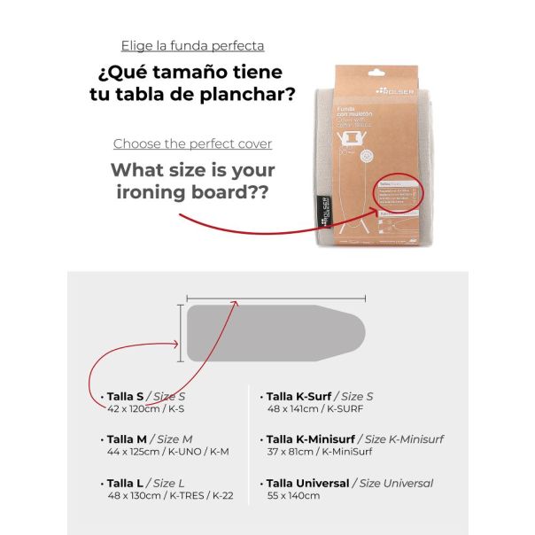 ROLSER Navlaka za dasku za peglanje troslojna 44x125cm, crna - 07002_crna