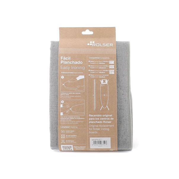 ROLSER Navlaka za dasku za peglanje troslojna 48x130cm, siva - 07003_siva