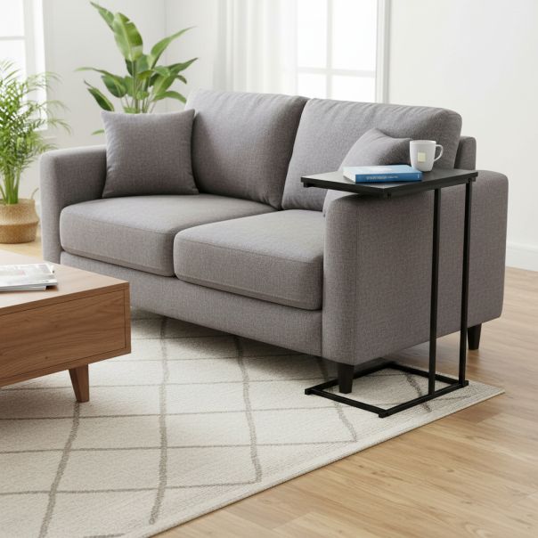 Pomoćni stočić Lofani, 40x30x59cm, crni ram - GI8445393545042