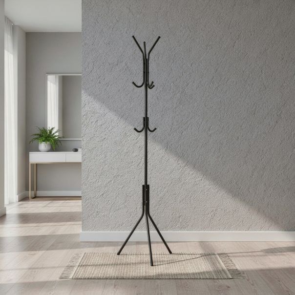 Čiviluk samostojeći Lewis 170cm, crni - GI8445393591353