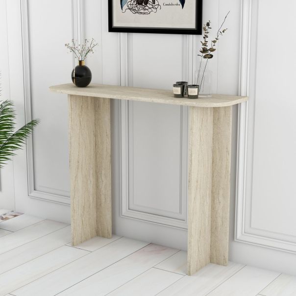 HANAH HOME Konzolni sto Modena, mermerna krem - EP3057080