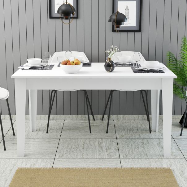 HANAH HOME Terpezarijski sto Milan 519, bela - 845HCT1407