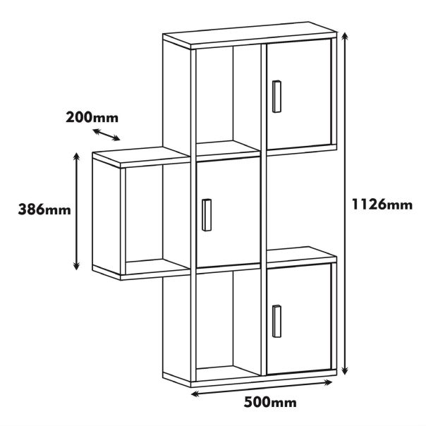 HANAH HOME Zidna polica Flora, braon/žuta - 845HCT1603