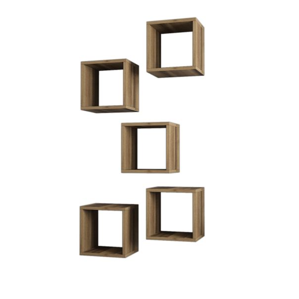 HANAH HOME Zidna polica Box 5/1, braon - 845HCT1609
