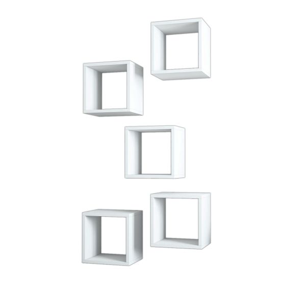HANAH HOME Zidna polica Box 5/1, bela - 845HCT1611
