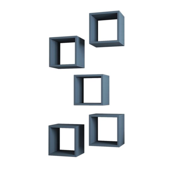 HANAH HOME Zidna polica Box 5/1, plava - 845HCT1612