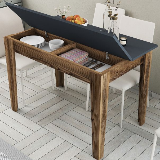 HANAH HOME Terpezarijski sto Kiev 504, braon/antracit - 845HCT2101