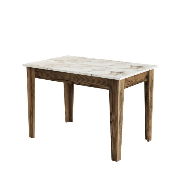 HANAH HOME Trpezarijski sto Kiev 506, braon/bela - 845HCT2103