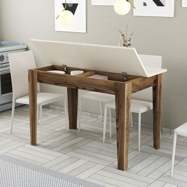HANAH HOME Terpezarijski sto Kiev 508, braon/krem - 845HCT2105