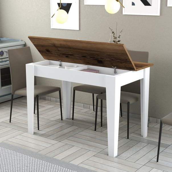 HANAH HOME Terpezarijski sto Kiev 511, braon/bela - 845HCT2108