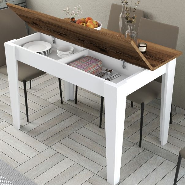 HANAH HOME Terpezarijski sto Kiev 511, braon/bela - 845HCT2108
