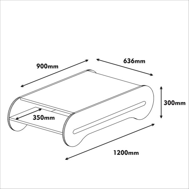 HANAH HOME Klub sto Cool, braon/krem - 845HCT2806