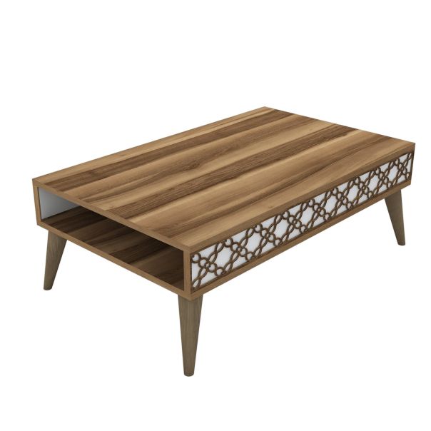 HANAH HOME Klub sto City, braon/bela - 845HCT2809