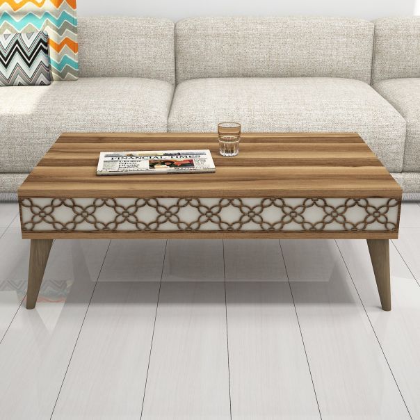 HANAH HOME Klub sto City, braon/krem - 845HCT2812