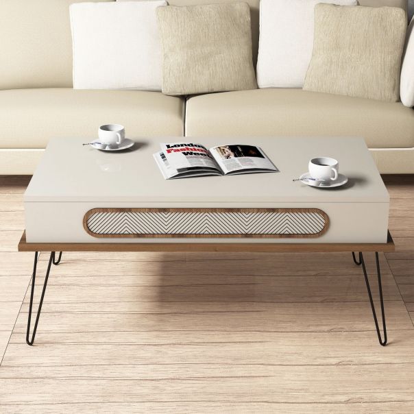 HANAH HOME Klub sto Ekol, krem - 845HCT2816
