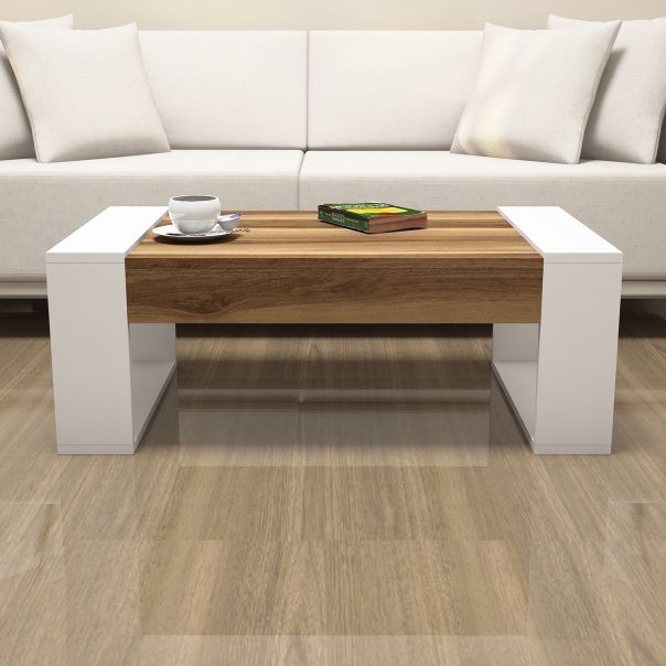 HANAH HOME Klub sto Cool, braon/bela - 845HCT2818