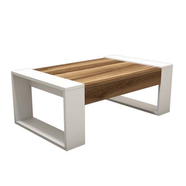 HANAH HOME Klub sto Cool, braon/bela - 845HCT2818