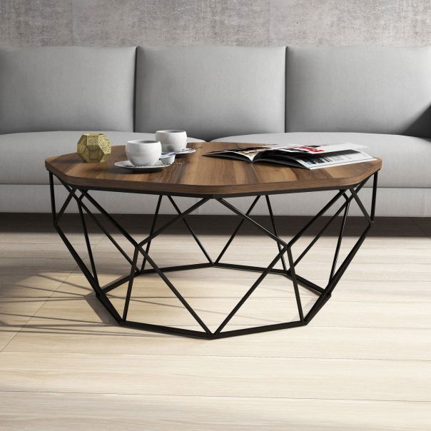 HANAH HOME Klub sto Diamond, tamnobraon - 845HCT2855