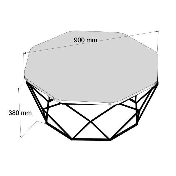 HANAH HOME Klub sto Diamond, tamnobraon - 845HCT2855