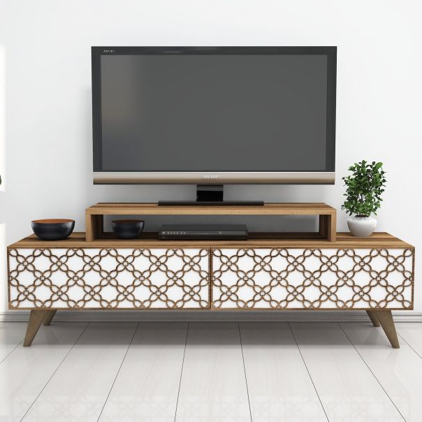 HANAH HOME TV komoda City, braon/bela - 845HCT3017