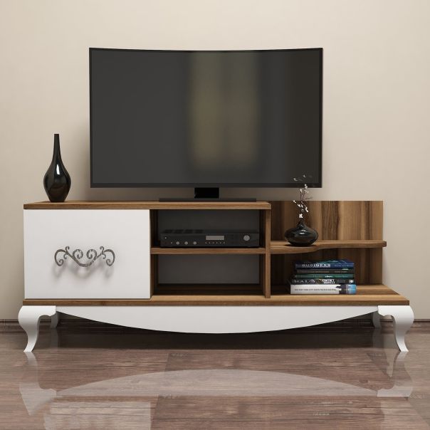 HANAH HOME TV komoda Sultan, braon/bela - 845HCT3058