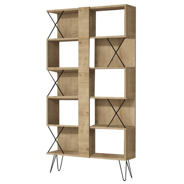 HANAH HOME Polica za knjige Extra, svetlobraon - 845HCT3634