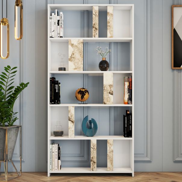 HANAH HOME Polica za knjige Lima, bela - 845HCT3638