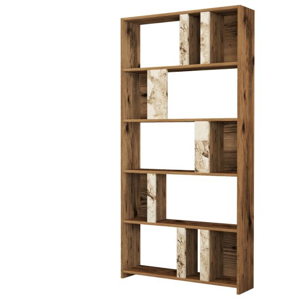 HANAH HOME Polica za knjige Lima, braon/bela - 845HCT3644