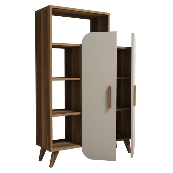 HANAH HOME Polica za knjige Form, braon/krem - 845HCT3903