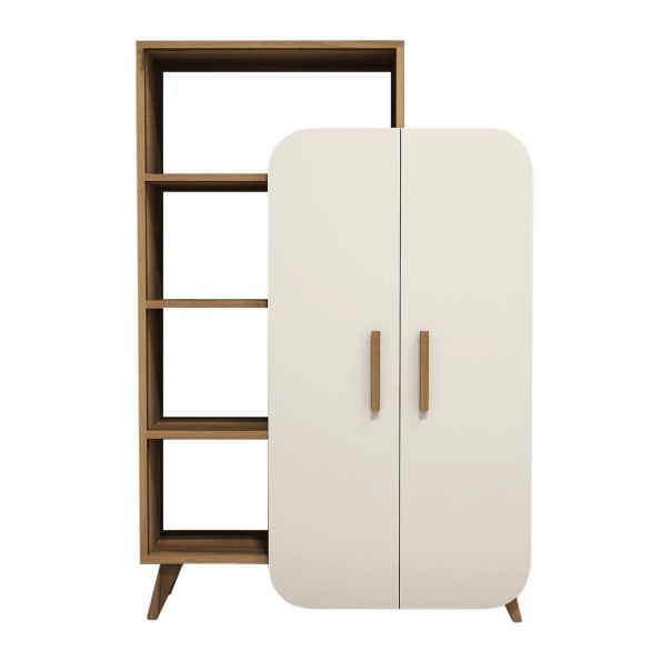 HANAH HOME Polica za knjige Form, braon/krem - 845HCT3903