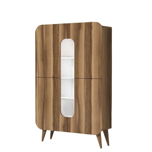 HANAH HOME Vitrina Mine, braon/bela - EP2799526