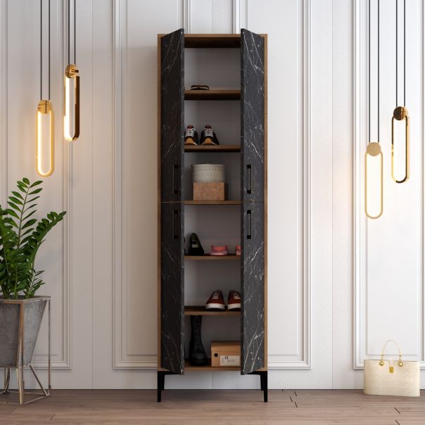 HANAH HOME Cipelarnik Berlin A, braon/crna - 845HCT4106