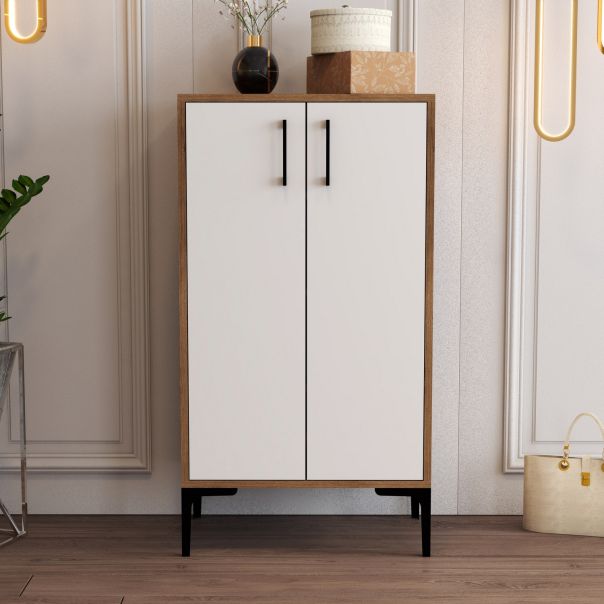 HANAH HOME Cipelarnik Prag, braon/bela - 845HCT4108