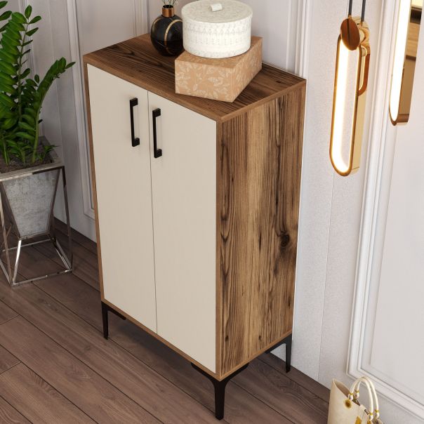 HANAH HOME Cipelarnik Prag, braon/krem - 845HCT4110